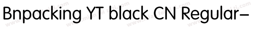 Bnpacking YT black CN Regular字体转换
